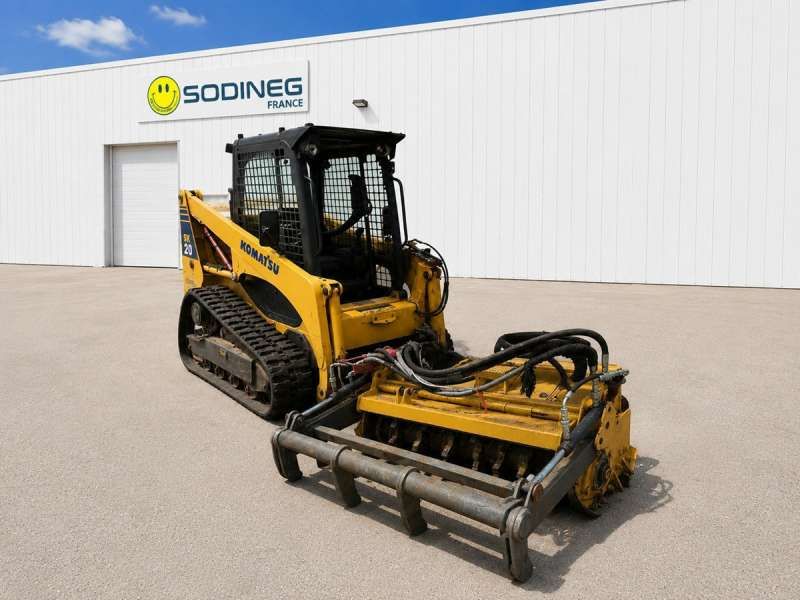 KOMATSU CK20 + ROTARY MOWER