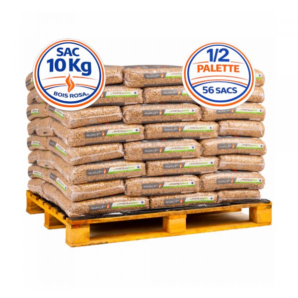 Piveteau Wood pellets — 56 bags of 10 kg