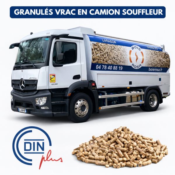  Livraison granulés vrac DIN+ Camion souffleur pesée embarquée